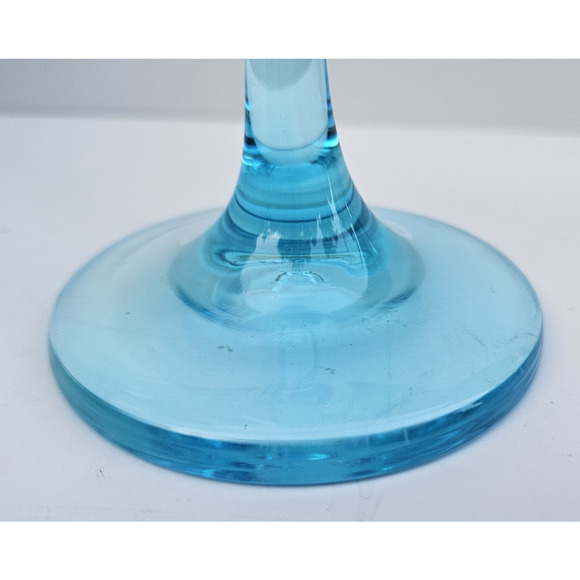 Cristar Ripja Sky Blue 13oz Stemmed 8" Wine Goblet -Set Of 4 - Picture 7 of 8